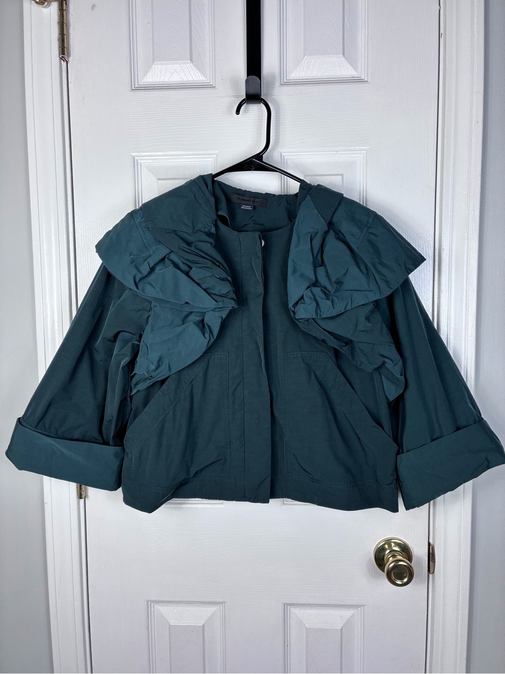 Alexander Wang Ruffled-Shoulder Hooded Jacket Women’s Medium